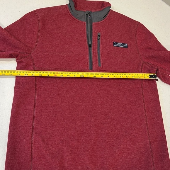 Vineyard Vines Martha Vineyard Pullover 1/4 Zip Sweatshirt Sangria Red NWOT - Picture 3 of 4
